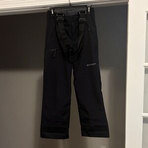 Spyder Boys Black Ski Pants with Suspenders